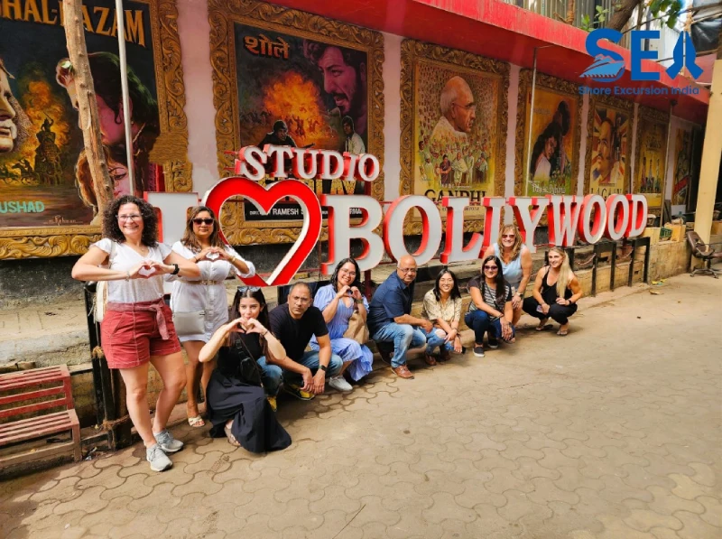 Bollywood studio shore excursion Mumbai cruise passengers