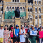 Mumbai Shore Excursions Guide Tour group photo in front of Chhatrapati Shivaji Maharaj Terminus during a guided Mumbai sightseeing tour
